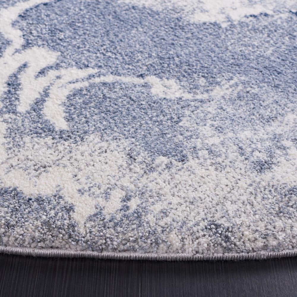 Safavieh Cyrus Shag 6&#39;7&quot; Round Ivory and Blue Area Rug, , large