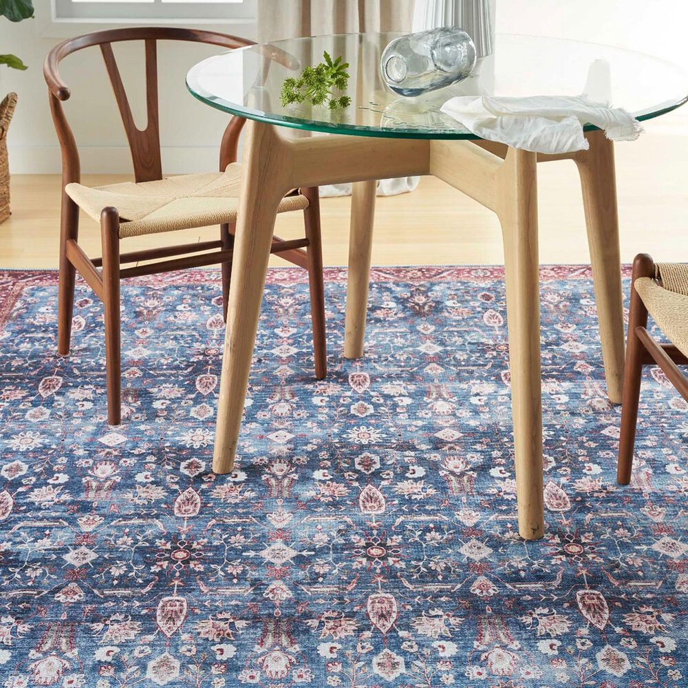Nourison Grand Washables 4&#39; x 6&#39; Blue Brick Area Rug, , large