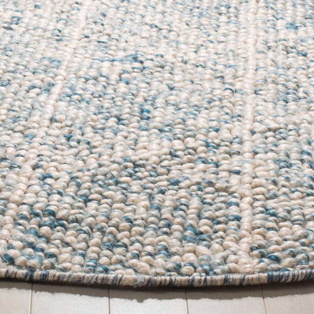 Safavieh Natura NAT712B 6&#39; Round Ivory and Blue Area Rug, , large
