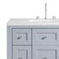 James Martin Vanities Breckenridge 36" Single Bathroom Vanity in Serenity Blue with 3 cm Arctic Fall Solid Surface Top and Rectangular Sink, , large