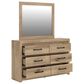 Ashley Brozmont 5 Piece King Platform Panel Bedroom Set in Natural Brown, , large