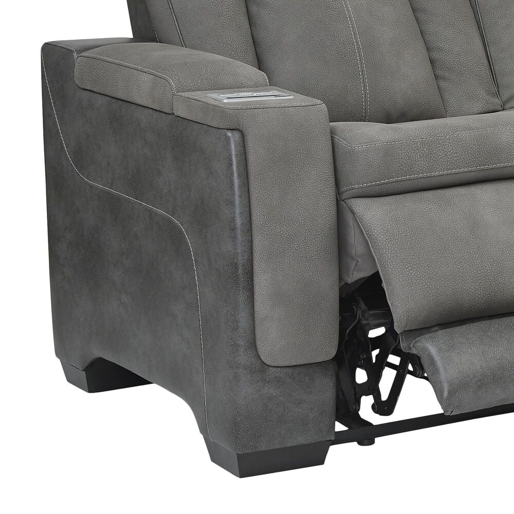 Ashley Next-Gen DuraPella Power Reclining Sofa in Slate, , large