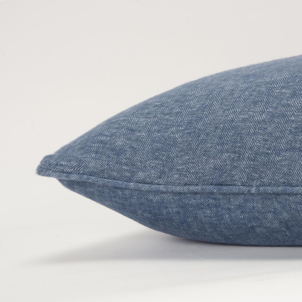 Rizzy Home Solid 20&quot; Down Filled Pillow in Blue, , large