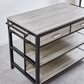 Steve Silver Carson Kitchen Island Set in Driftwood and Black, , large