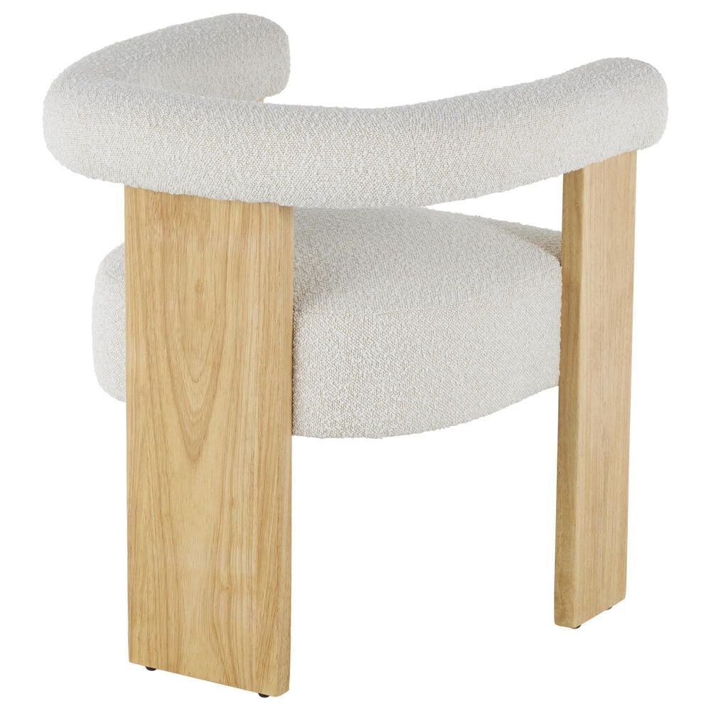 Maple and Jade Curved Back Accent Chair in Cream, , large