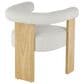Maple and Jade Curved Back Accent Chair in Cream, , large