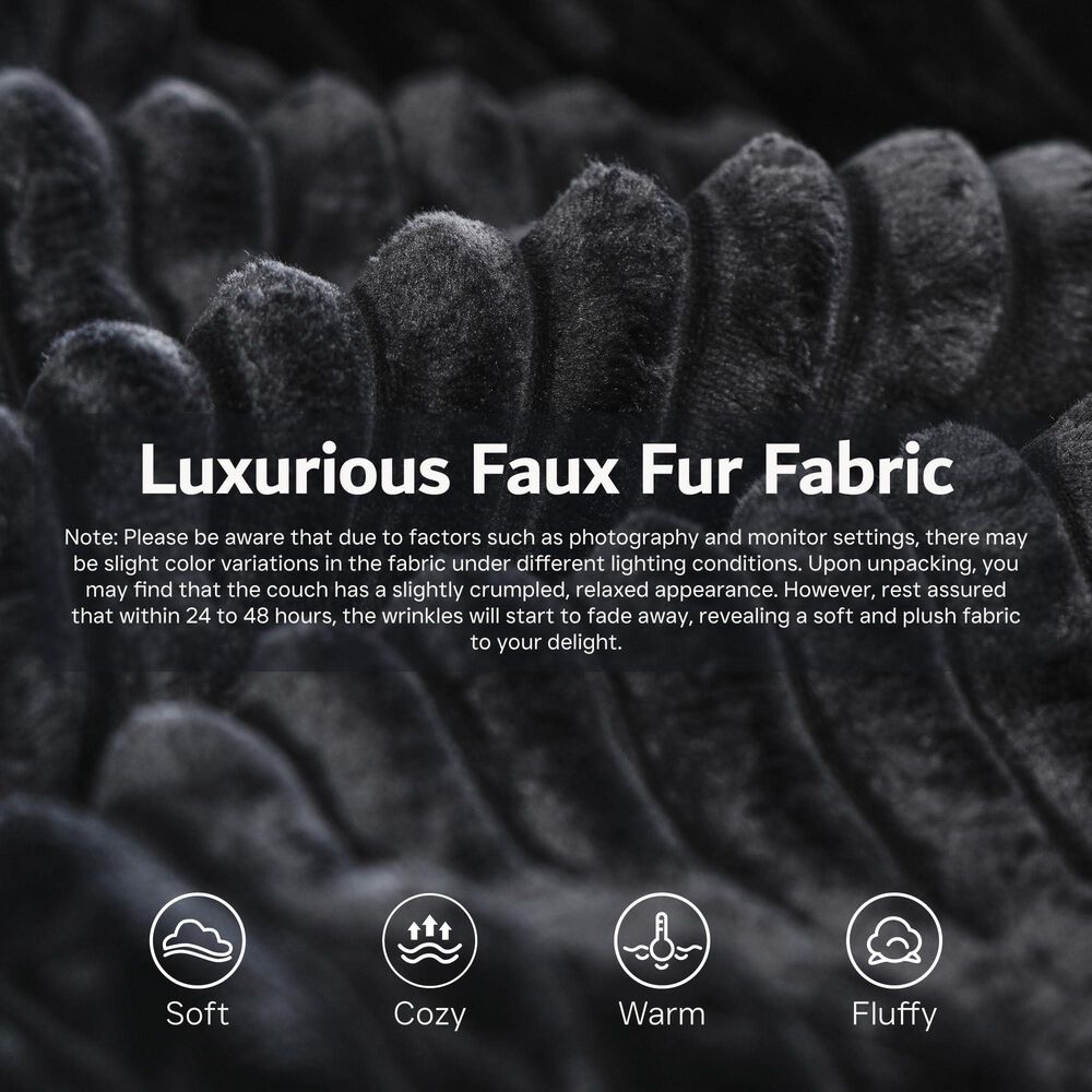 Noviland HOMLUX 5-Piece Mod U-Sectional with Chaise in Black, , large