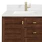 James Martin Vanities Amberly 60" Double Bathroom Vanity in Mid-Century Walnut with 3 cm Parisien Bleu Quartz Top and Rectangular Sinks, , large