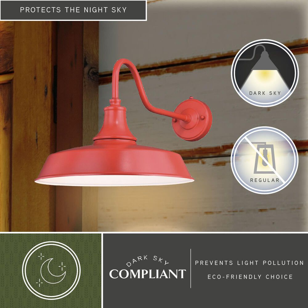 Vaxcel Dorado 15" 1-Light Outdoor Wall Sconce in Red, , large