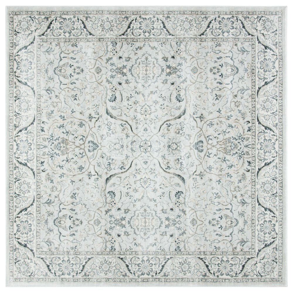 Safavieh Isabella 6"7" Square Light Grey and Cream Area Rug, , large