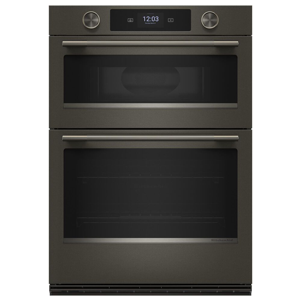 KitchenAid 30" Smart Combination Microwave Wall Oven with Air Fry Mode in Black Ore, , large