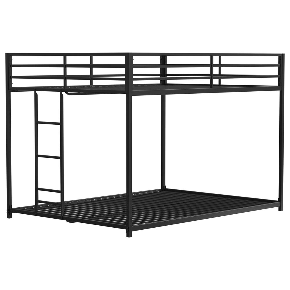 Hearth and Haven Adam Full over Full Bunk Bed in Black, , large