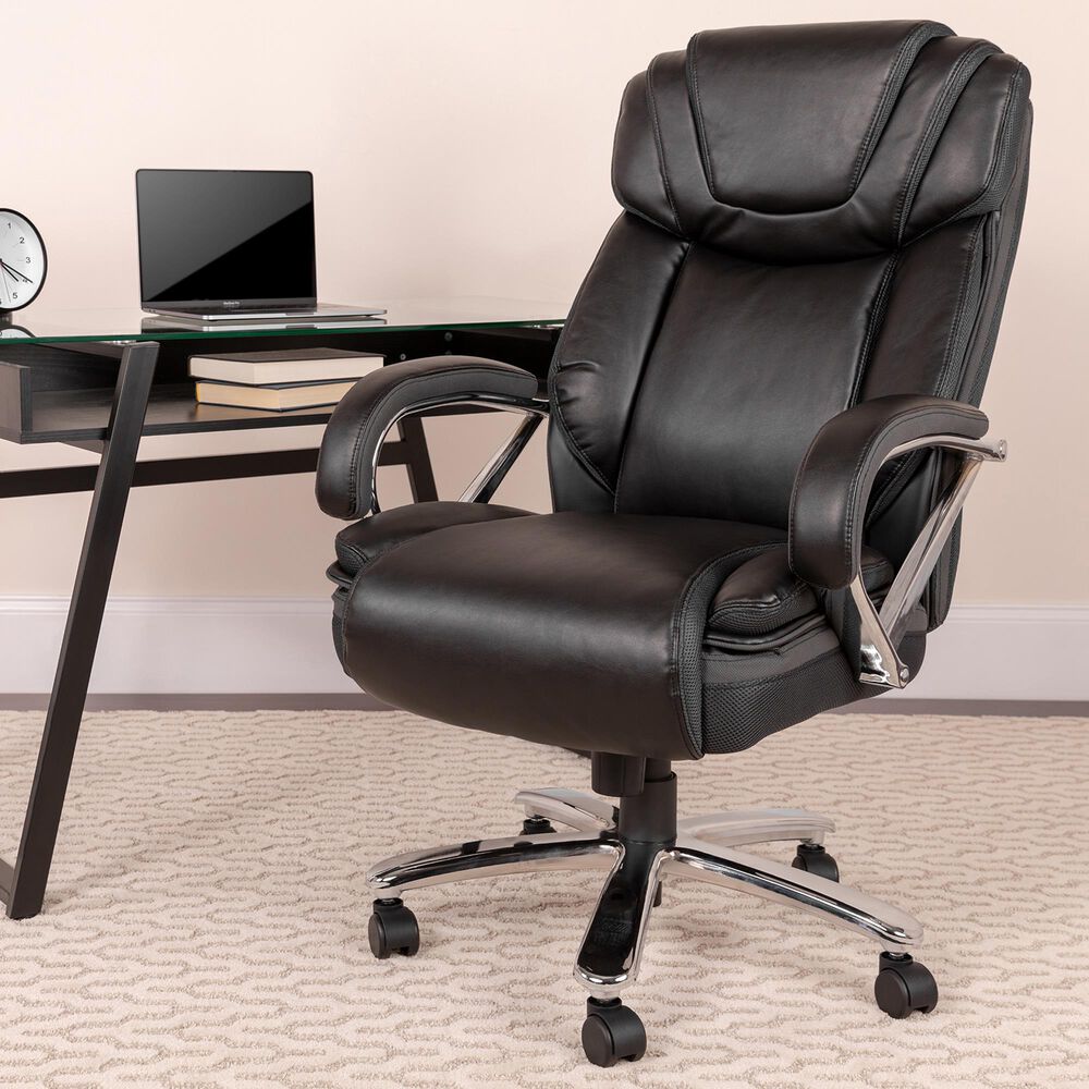 Flash Furniture 47" HERCULES Big & Tall Executive Chair in Black, , large