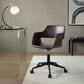 Lumisource Margarite Task Chair with Espresso Faux Leather Cushion in Black, , large