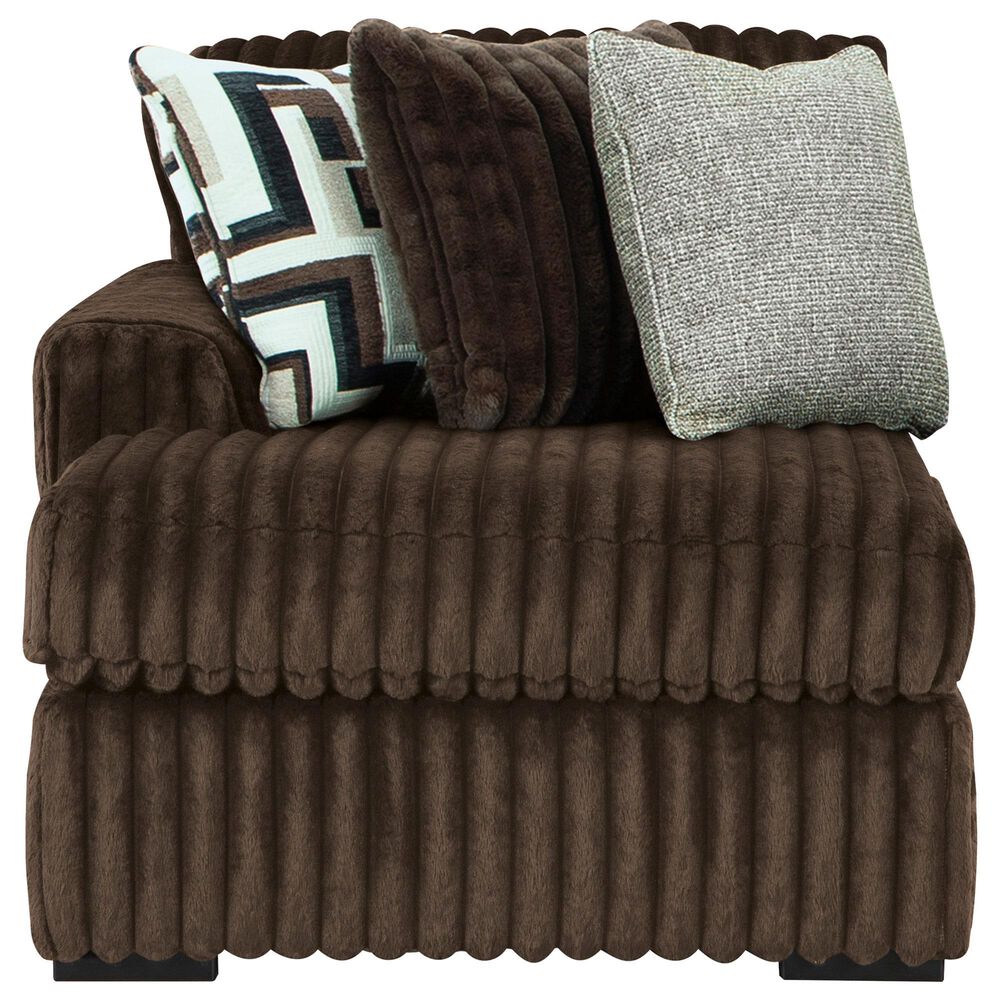 Ashley Midnight-Madness 4-Piece Left Facing Sectional with Chaise in Chocolate, , large