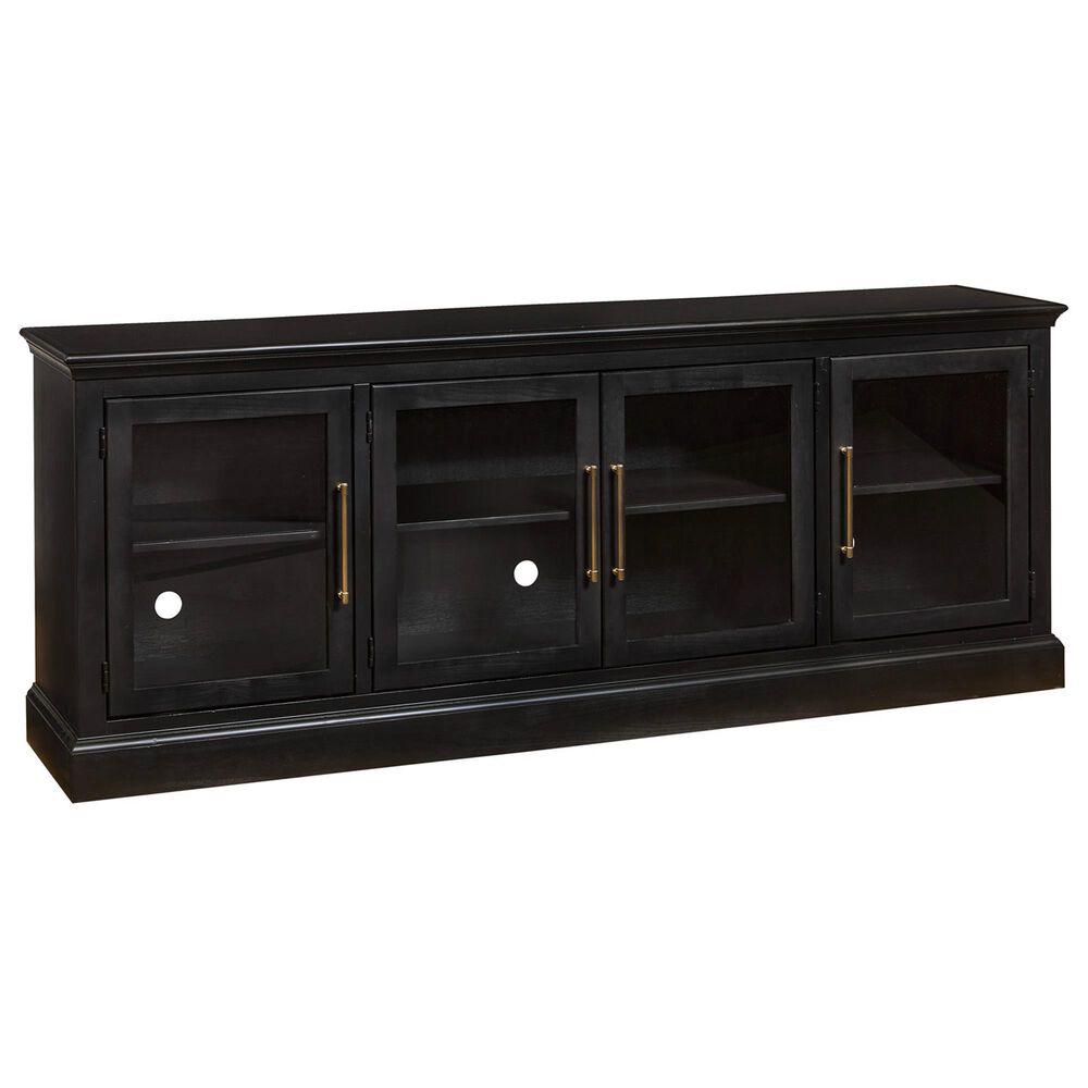 Riva Ridge Byron 84" TV Console with 4 Doors in Black, , large