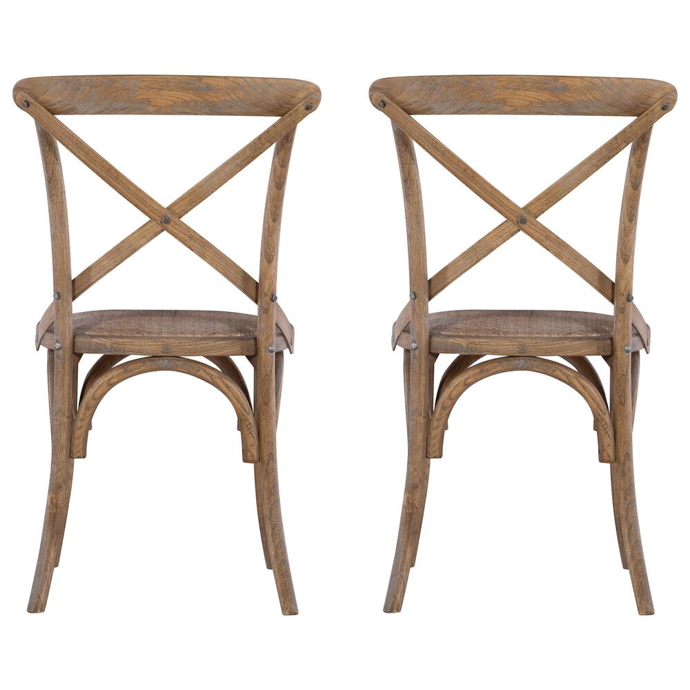 Linon Home Decor Helia Side Chair in Weathered Grey Wash (Set of 2), , large