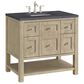 James Martin Vanities Breckenridge 36" Single Vanity in Whitewashed Oak with 3 cm Charcoal Soapstone Quartz Top, , large