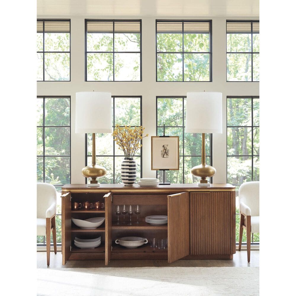 Lexington Furniture La Costa 4-Door Las Palmas Buffet in Marisol and Satin Gold, , large