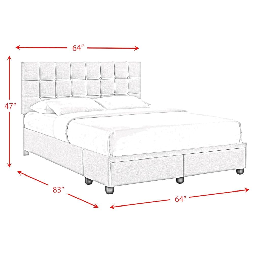 Mayberry Hill Hacienda Queen Upholstered Storage Bed in Tacoma Gray, , large