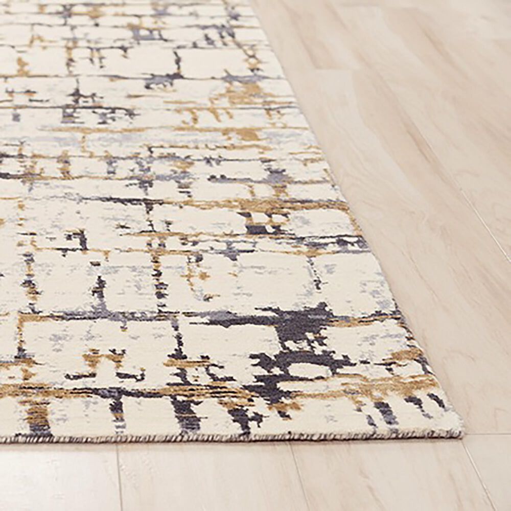 RIZZY Bolero 2&#39;6&quot; x 8&#39; Dark Slate Gray, Beige and Ivory Runner, , large