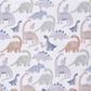 Lambs & Ivy Dino-Might Fitted Crib Sheet in White, Gray and Blue, , large