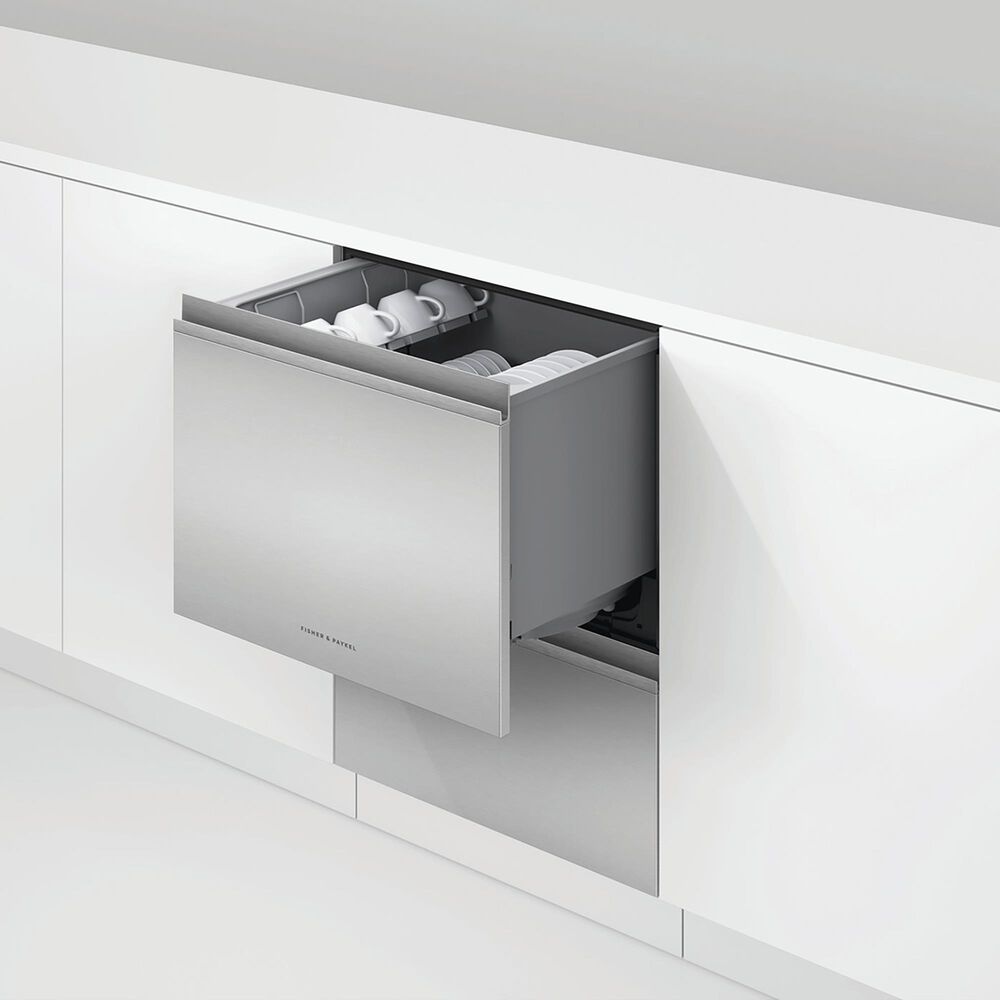 Fisher &amp; Paykel 24&quot; Built-Under Smart Double Drawer Dishwasher with 44 dBA in Stainless Steel, , large