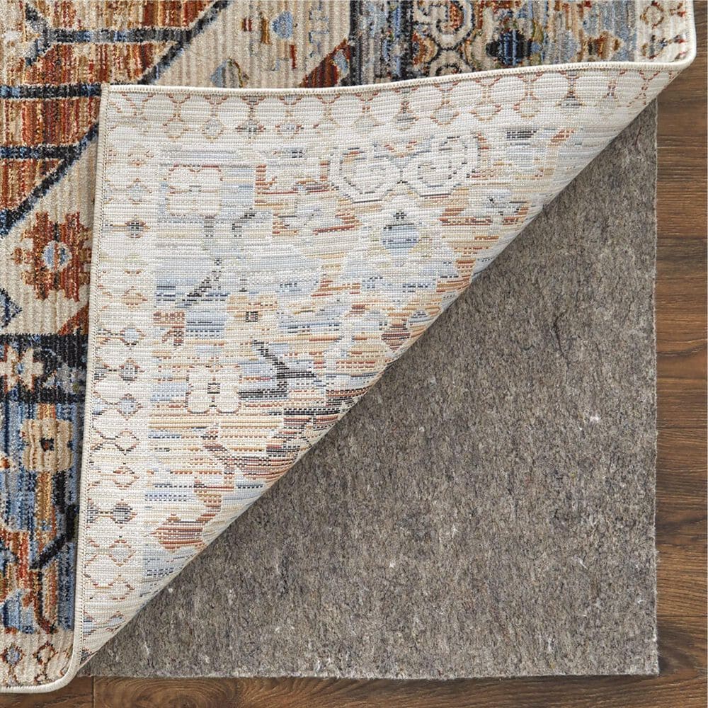 Feizy Melrose 5&#39; x 7&#39;6&quot; Ivory and Rust Area Rug, , large