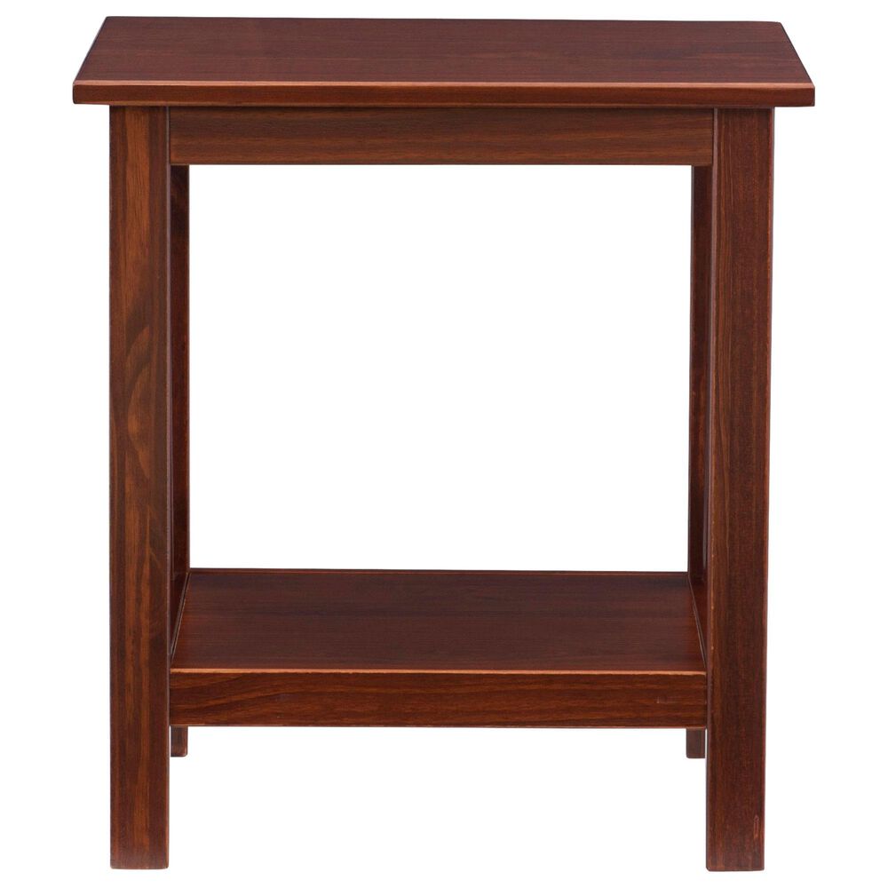 Linon Home Decor Trenton End Table in Antique Tobacco, , large