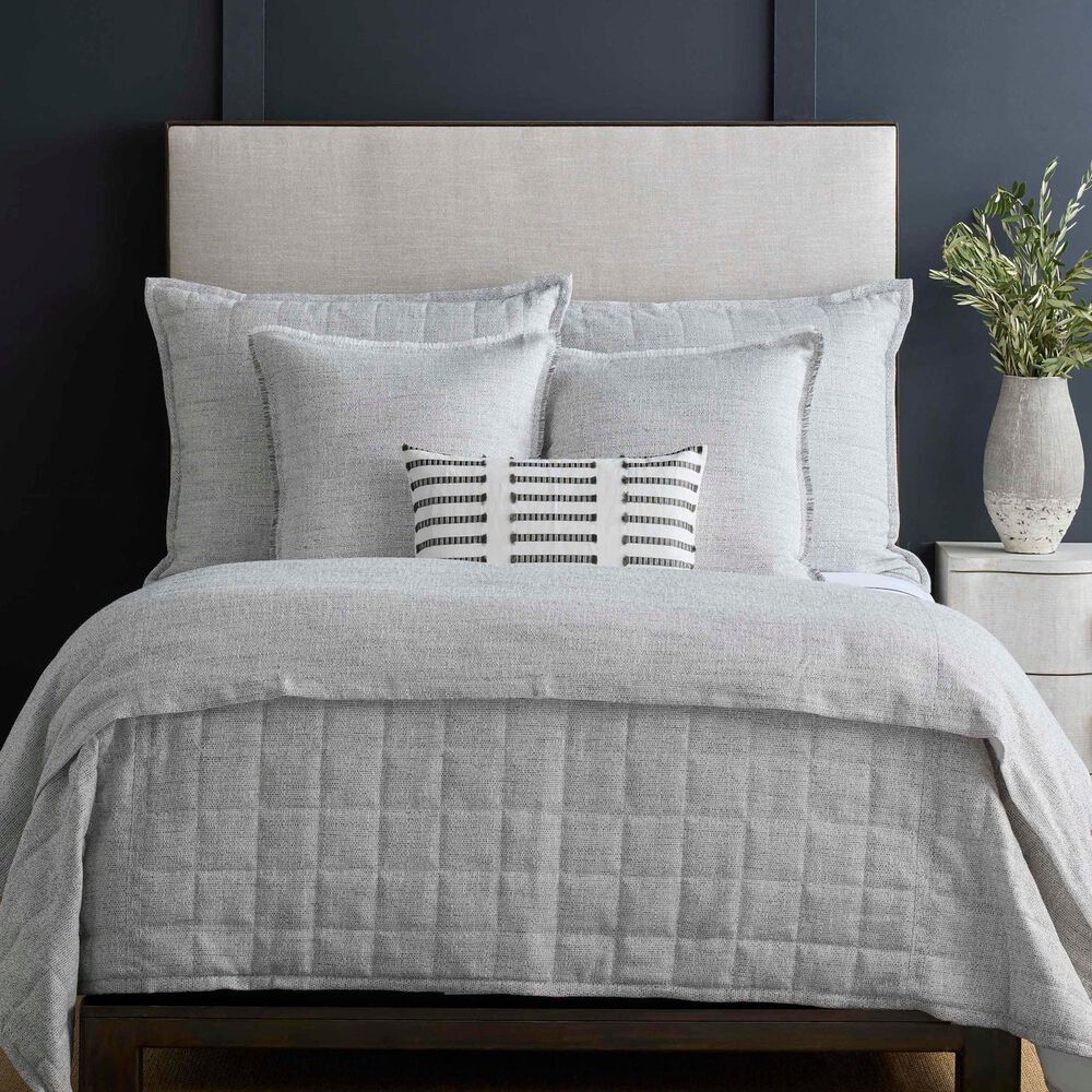 Ann Gish Macau King Quilted Coverlet in Granite, , large