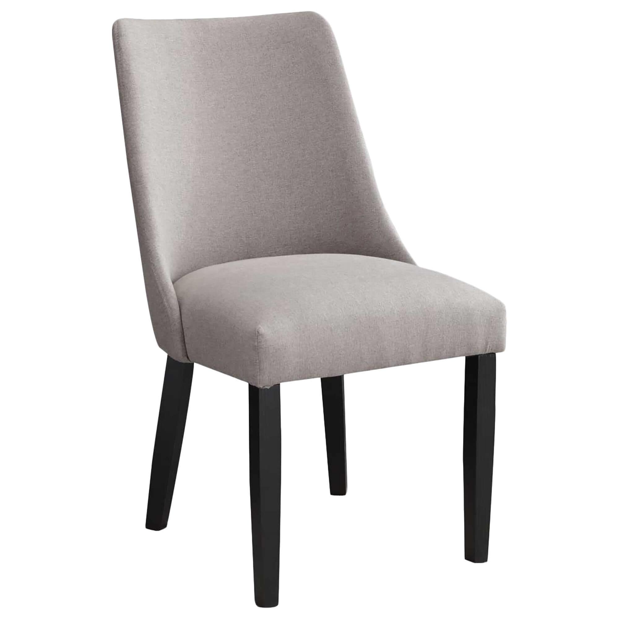 Steve Silver Xena Side Chair with Light Gray in Ebony NFM