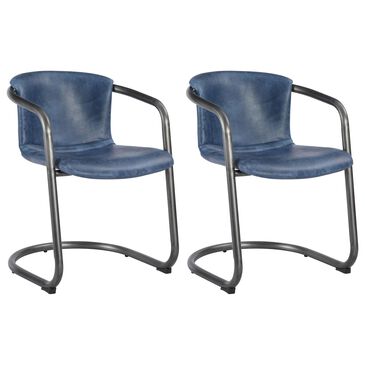Moe"s Home Collection Freeman Dining Chair in Blue (Set of 2), , large