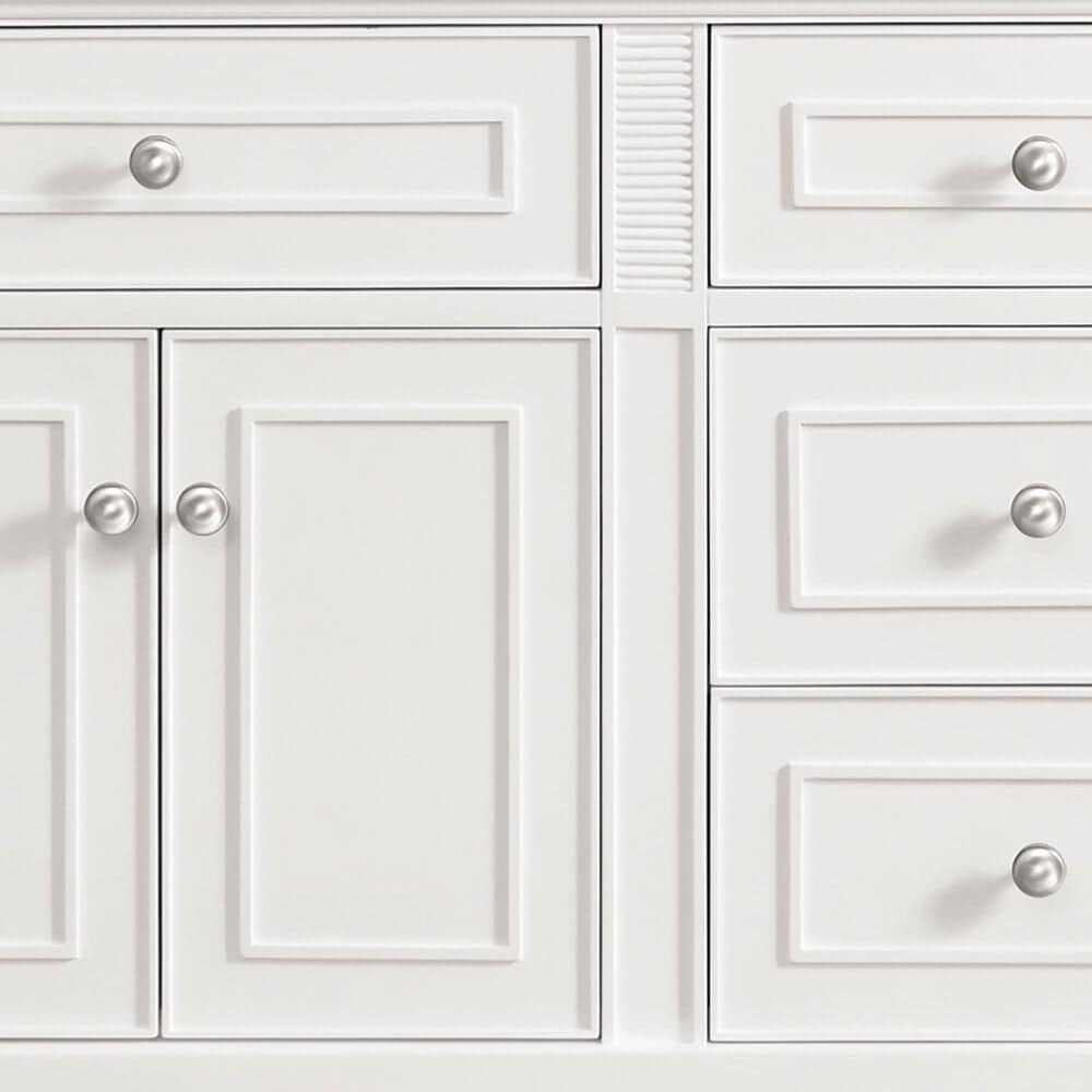 James Martin Vanities Lorelai 72&quot; Double Vanity in Bright White with 3 cm Eternal Marfil Quartz Top, , large