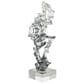Maple and Jade Abstract Freeform Decorative Sculpture with Square Base in Glossy Clear, , large