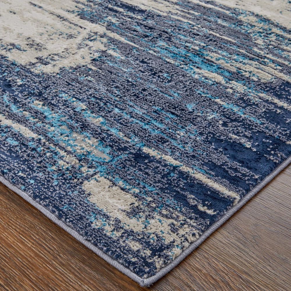 Feizy Indio 2&#39;10&quot; x 7&#39;10&quot; Beige and Blue Runner, , large