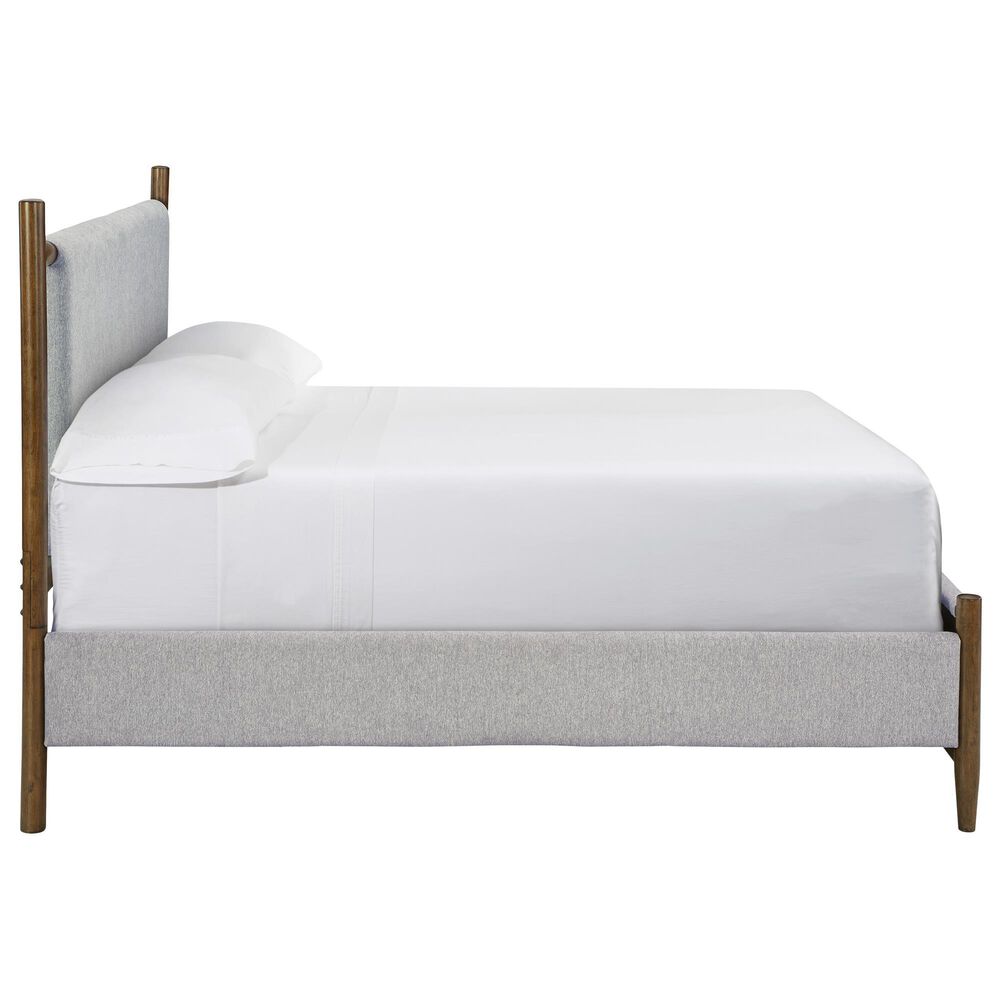 Ashley Lyncott Queen Panel Bed and Two Nightstands in Medium Brown, , large