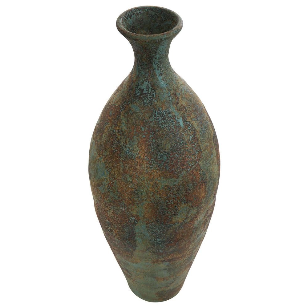 Maple and Jade 31&quot; Antique Style Decorative Vase in Weathered Green, , large