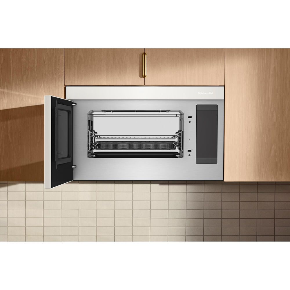 KitchenAid 1.1 Cu. Ft. Multifunction Over-the-Range Microwave Oven with Flush Built-In Design in Porcelain White, , large