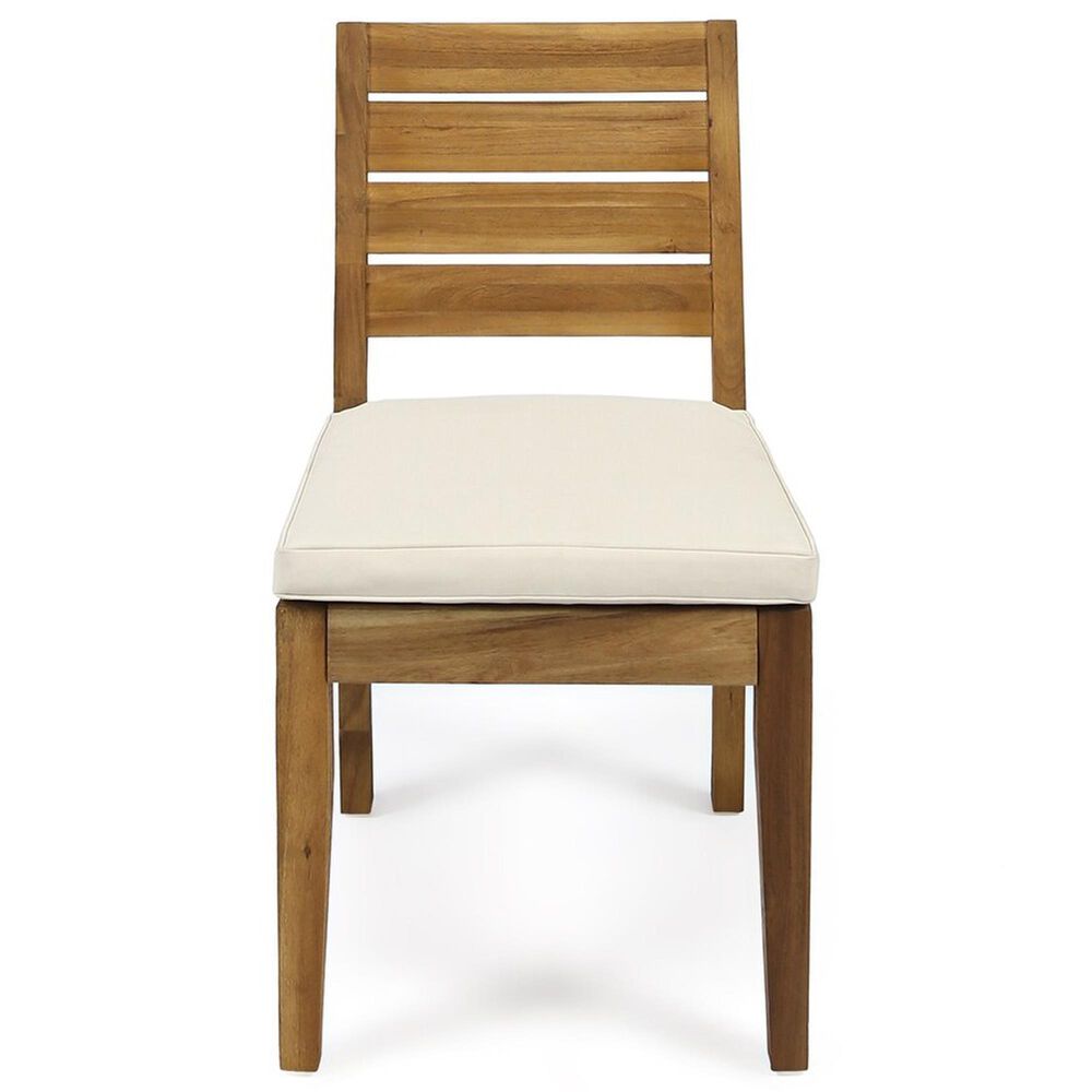 Hearth and Haven 7-Piece Outdoor Expandable Dining Set with Beige Cushions in Natural, , large