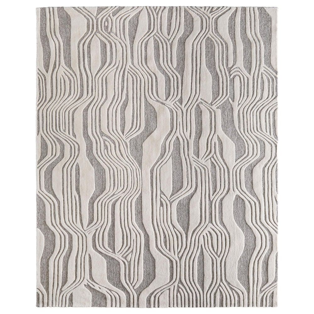 Feizy Kimball Gray and Ivory 8" x 10" Area Rug, , large