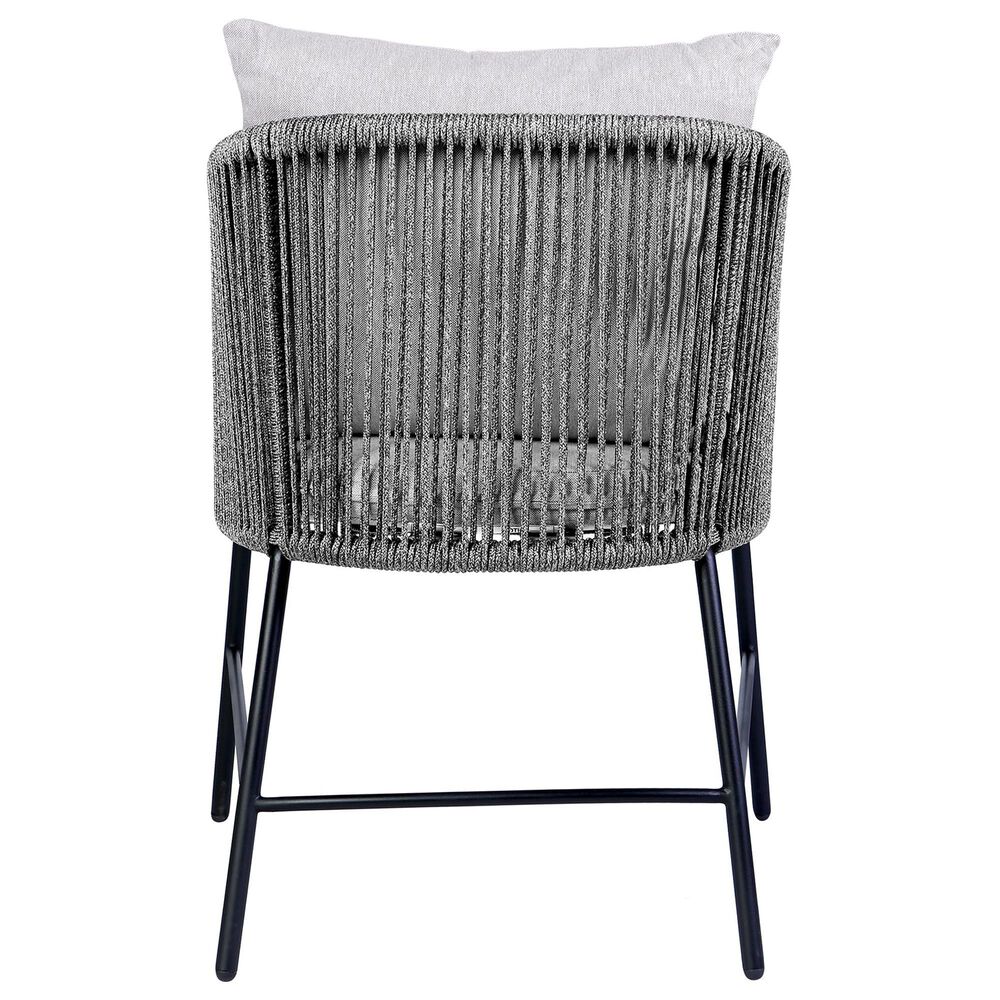 Blue River Ditas Outdoor Dining Chair with Grey Cushions in Black, , large