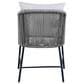 Blue River Ditas Outdoor Dining Chair with Grey Cushions in Black, , large