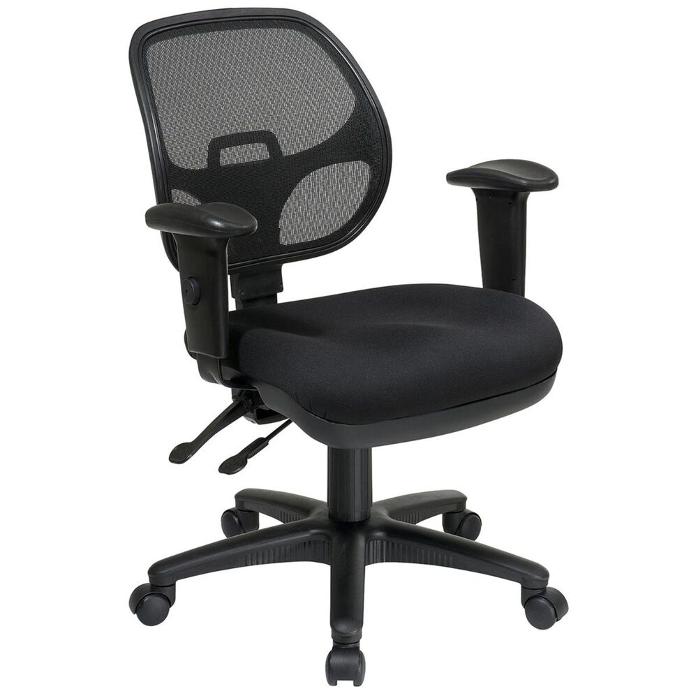 OSP Home ProGrid Ergonomic Task Chair in Coal, , large