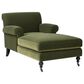 Jennifer Taylor Home Alana Chaise Lounge Chair in Olive Green Velvet, , large