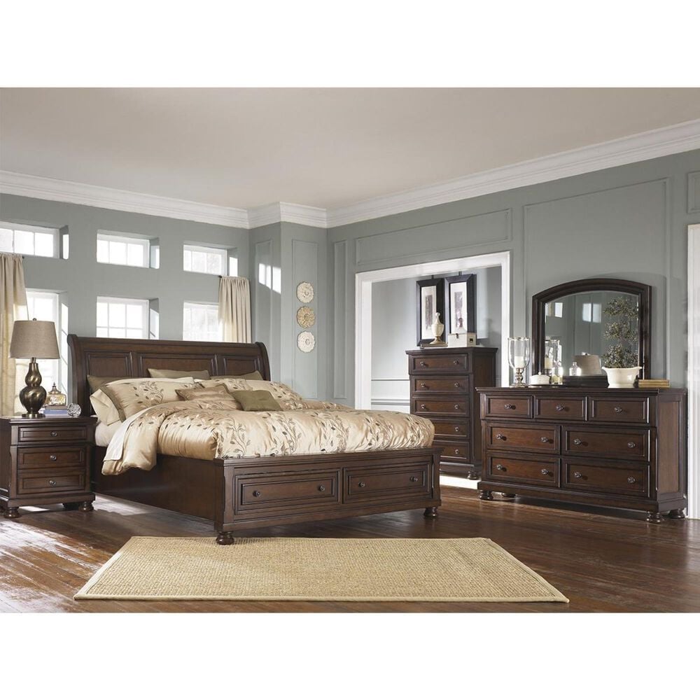 Millenium Porter 5 Piece Queen Bedroom Set in Burnished Brown, , large