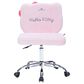 Impressions Vanity Hello Kitty Teddy Fur Swivel Vanity Chair in Silver, , large
