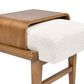 Jennifer Taylor Home Billie Modern Telephone Bench with Sliding Shelf in Natural Brown, , large
