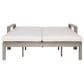 HOMLUX Patio 2-Person Lounge Chair with Grey Frame in Beige, , large