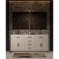 Lexora Home Abbey 72" Double Bathroom Vanity in White Oak with 2 cm White Cultured Marble Top and Rectangular Sinks, , large