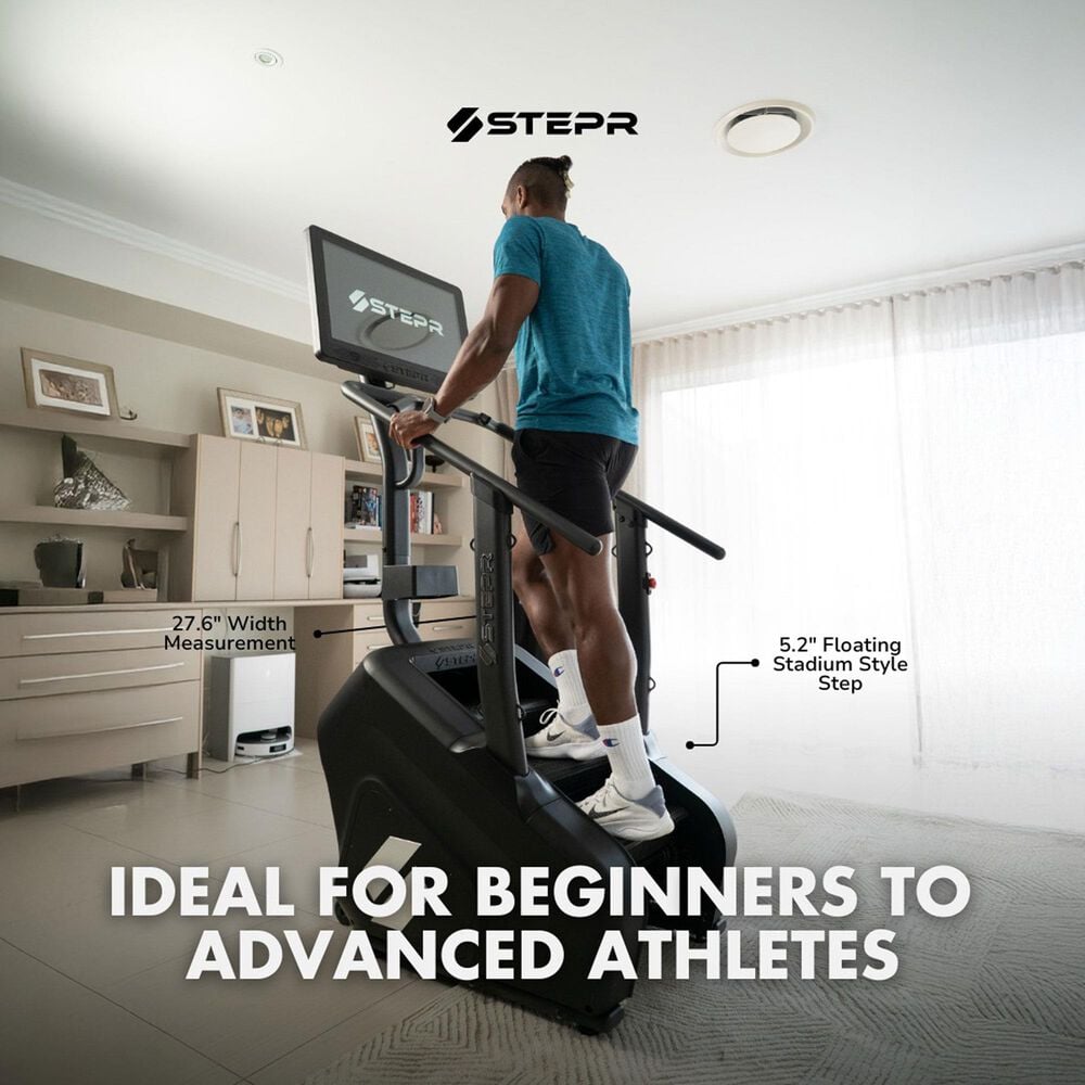 STEPR Plus Stair Climber with 27&quot; HD Touchscreen Console in Black, , large